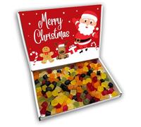 Midget Gems Merry Christmas Sweets Gift Box Hamper (SANTA RED FRONT)
