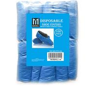 MIDHILL 30x BLUE DISPOSABLE STANDARD SHOE COVERS FOR CLEANING OVER SHOE PROTECT CARPETS 3.5g PAIRS ONE SIZE FITS ALL (30)