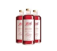 Midi Aperitifs Ruby Rush | 3 x 70cl | Verjus-based Non-Alcoholic Aperitif, enhanced with selected Mediterranean fruits and herbs