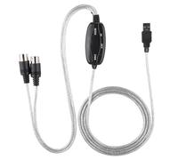 MIDI Cable, 190cm/74.8in Professional MIDI to USB Cable Converter Adapters Computer Recording Cord for Keyboard Piano Music Editing Line