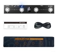 MIDI Controller, Applicable For M-VAVE Chocolate Plus, Portable MIDI Foot Switch Controller, Rechargeable 4-button(Black)