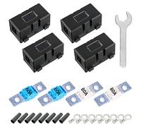 Midi Fuse Holder, 4 Pieces Car Fuse Holder and 4 Pieces Mega Fuse, Mega Fuse Holder, Car Fuse Holder, for Cars, Trucks, Vehicles (2 x 60A-2 x 80A)
