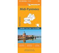 Michelin Regional Map France Midi-Pyrenees 525 - 1:200,000