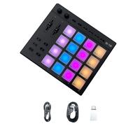 MIDI Strike Pad Controller Beat Maker with Lock Slot & 16 RGB Illuminated Beat Pads Force Sensing Assignable Control