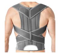 MIDILI Back Posture Corrector Shoulder Bone Care Support Correction Back Brace Straightener Posture Corrector Vest Scoliosis Back Orthopedic Belt (Color : Silver, Size : L/Large)