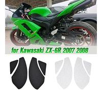 Midimttop Anti Side Tank Pad Sticker Transparent Gas Knee Grip Traction Protector compatible with Ka-wa-sa-ki ZX-6R ZX6R 2007 2008 (Clear)