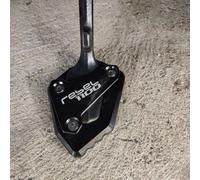 Midimttop Motorcycle Kickstand Plate Pad Extender Foot Side Stand Extension Pad Support Plate for Ho-nda Rebel CMX 1100 CMX1100 Rebel 1100 Accessories 2021 2022 (Black with LOGO)