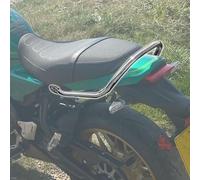 Midimttop Motorcycle Steel Rear Bumper Passenger Seat Hand Handle Grab Bar Rail Armrest Support Bracket fit for Ka-wa-saki Z-650RS Z-650RS Z650RS Cafe Accessories 2021 2022 2023 (Chrome)