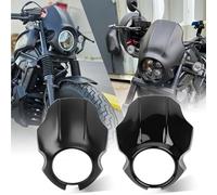 Midimttop Motorcycle Upper Front Fairing Cowl Headlight screen Windshield Windscreen fit for Ho&nda REBEL CMX 500 CMX 300 2020-2025Rebel1100 2021-2025 Accessories (Gloss Black)