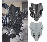 Midimttop Motorcycle WindScreen Windshield Windproof Protector Flyscreen Pare-brise Front Fairing Win Deflector Compatible with Ya-ma-ha MT-07 MT07 MT 07 Accessories 2021 2022 2023 (Light Grey)