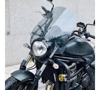 Midimttop Motorcycle Windscreen Windshield with Mounting Bracket Wind Deflector Visor compatible with Ka-wa-sa-ki Vulcan S 650 VN 650 EN 650 2015-2022 (Light Smoke)