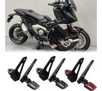 Midimttop Passenger Footrest Folding Wide Foot Pedal Extension Kickstand Foot Pegs Rearset Kit fit for Ho-nda X ADV XADV 750 X-ADV 750 Motor Accessories 2021 2022 (Red)