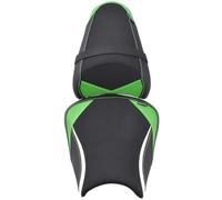 Midimttop Touring Ninja650 Soft Leather Front Driver Rear Passenger Seat Cushion Pillion Seat Saddle Pad Comfortable fit for Ka&wa&sa&ki Ninja 650 NINJA-650 2017-2025 (Green-1 Set)