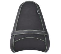 Midimttop Touring Ninja650 Soft Leather Front Driver Rear Passenger Seat Cushion Pillion Seat Saddle Pad Comfortable fit for Ka&wa&sa&ki Ninja 650 NINJA-650 2017-2025 (Green Stitching-Rear)