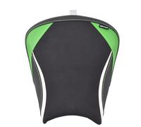 Midimttop Touring Ninja650 Soft Leather Front Driver Rear Passenger Seat Cushion Pillion Seat Saddle Pad Comfortable fit for Ka&wa&sa&ki Ninja 650 NINJA-650 2017-2025 (Green-Front)