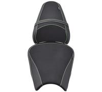 Midimttop Touring Ninja650 Soft Leather Front Driver Rear Passenger Seat Cushion Pillion Seat Saddle Pad Comfortable fit for Ka&wa&sa&ki Ninja 650 NINJA-650 2017-2025 (Green Stitching-1 Set)