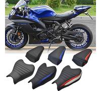 Midimttop Touring Soft Leather Front Driver Rear Passenger Seat Cushion Seat Pad Rear Pillion Seat fit for Ya-ma-ha YZF-R7 YZFR7 YZF R7 Accessories 2021 2022 2023 (Rear Seat-Black)