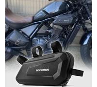 Midimttop Universal Motorcycle Saddlebag Side Frame Storage Bag,EVA Hard Shell Bag,Triangle Side Tool Hanging fit for CMX Rebel 250/300/500/1100 V-Strom 1050/800DE/Ninja 650 SCL500 (Black-Right)