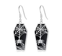 Midir&Etain Bat/Spider/Ghost/Skull/Witches Dangle Drop Earrings for Women 925 Sterling Silver Halloween Earrings Jewellery Halloween Birthday Gifts for Girls Daughter