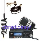 Midland 78 Pro 12/24 Volt CB Radio, Flat Bar Mirror Mount Kit & Large Springer