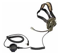 Midland - Bow-M Evo Military Headsets with Microphone C1046.02, Detachable Microphone Boom Arm, 180 Degree Rotation, Dual Listening System, Direct In-Ear Listening, with Push-To-Talk Button