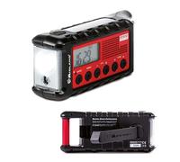 Midland - ER300 Emergency Power Bank, Multifunctional for Camping, Outdoor, Survival Equipment, Dynamo LED Torch, AM/FM Radio with Solar Panel SOS Function Ultrasonic Dog Call, Rechargeable Batteries