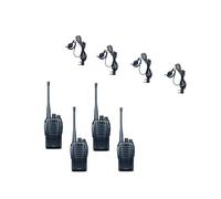Midland G10 Pro Quad Pack + 4 BA21 microphones Midland licence-free Quad Pack with 4 PTT microphones: clear, robust and professional communication for
