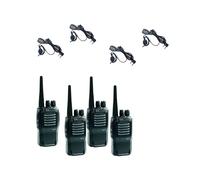 Midland G11 Pro Quad Pack + 4 BA21 microphones Midland licence-free, robust quad pack with 4 PTT microphones: clear communication, hands-free