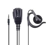 Midland - Headset with Microphone 1Pin MA24, Semi-Circular Design for Enhanced Comfort, Compatible 777 PRO Walkie Talkie, Adjustable for Left/Right Use, Secure Fit with Rotating Clip