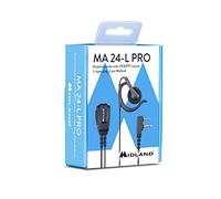 Midland - MA24-L PRO Microphone with VOX/PTT & Earpiece for Security & Outdoor - Wired Headset with Adjustable Fit, 3.5mm Jack, Compatible with XT60, XT70, G7 PRO, G9 PRO, XT50 PRO Walkie Talkies