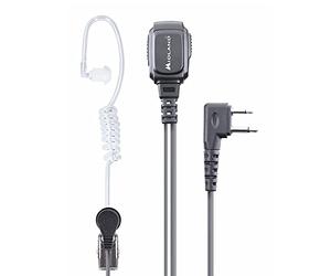 Midland - MA31-L PRO Microphone with Earpiece for Security, Airsoft, Outdoor - Security Headset with Transparent Silicone Cable, Dual Clip, Compatible with Alan 42/G7/G9/XT/M-MINI/M-20 Walkie Talkies