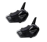 Midland - Motorbike Helmet Bluetooth Headset BTR1 Advanced X Motorcycle Intercom Double C1529.06, Bluetooth Intercom System, Conference 4 Riders, Universal Connectivity, Motorbike Accessories
