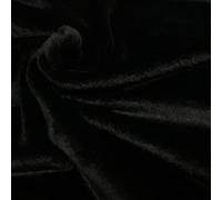 Midland Textiles Black 2 Meter Plain Cuddle fleece ideal for dressing gowns, pet blankets scarves 148cm wide fabric