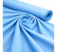 Midland Textiles Light Blue 10 Meter Pack 100% Cotton Fabric by The Metre 58 Inches Wide Plain 60 Square - Ideal for Quilting, Sewing, Dressmaking, Curtain Linings, Totes, Bedding, Pillowcases