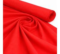 Midland Textiles Red 5 Meter Pack 100% Cotton Fabric by The Metre 58 Inches Wide Plain 60 Square - Ideal for Quilting, Sewing, Dressmaking, Curtain Linings, Totes, Bedding, Pillowcases