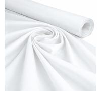 Midland Textiles White 10 Meter Pack 100% Cotton Fabric by The Metre 58 Inches Wide Plain 60 Square - Ideal for Quilting, Sewing, Dressmaking, Curtain Linings, Totes, Bedding, Pillowcases