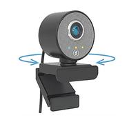 Midland - Webcam for PC Follow-U with Integrated Microphone, 360° Camera with Live Tracking, Full HD Webcam for Laptop for Streaming, Podcasts, and Videoconferences, Compatible with All USB Devices