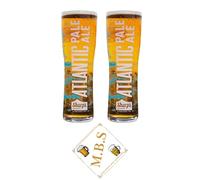 Midlands Bar Suppliers - Sharp's Atlantic Pale Ale Beer Glasses x2 & Thin MBS Beer Coaster