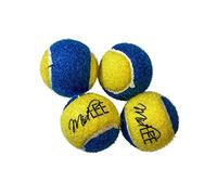 Midlee Mini Dog Tennis Balls - Blue/Yellow- Pack of 4