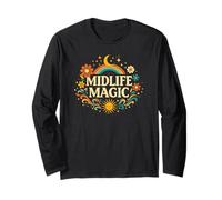 Midlife Magic Retro Funny Celestial Midlife Long Sleeve T-Shirt