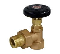 Midline Valve IXW-U001 Heavy Duty Hot Water Steam Radiator Valve; Air Vent Temperature Control; 1 in. FIP x Male Union; Brass