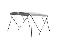 MiDMarine Premium Fabric Boat Bimini Top Canopy, 3 Bow, Multiple Colour & Size Option, Light Grey, 140-160cm