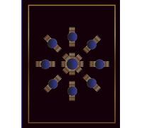 Midnight Alignment Lined Notebook: 120 Wide Ruled Pages | Large Format 8.5 x 11 Notebook | Modern Geometric Cover in Navy, Black and Gold