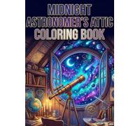Midnight Astronomer’s Attic Coloring Book: A Magical Journey Through Celestial Rooms, Vintage Astronomy & Cosmic Night Scenes (Adult Coloring Books)