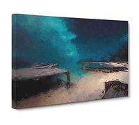 Midnight at the Bahamas Canvas Print | Gallery Wrapped 30mm Frame Wall Art | 30x20 inches | Ready to Hang | Modern Picture | Living Room Bedroom Lounge Office