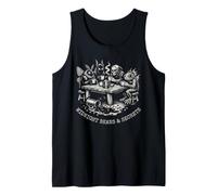 Midnight Beans and Secrets Funny Dark Coffee Humor Tank Top