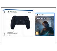 Midnight Black Sony DualSense Wireless Controller PS5 & Unknown 9 Awakening Game