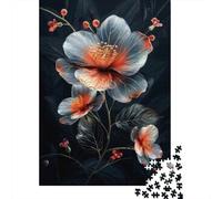 Midnight Bloom 1000-Piece Adult Jigsaw Puzzle, 52x38cm/1000pcs, White Cardboard with Reduced Dust; for Relaxed Evenings at The Table