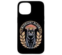Midnight Bloom Cottagecore Cat Mushroom Laurel Case for iPhone 15