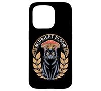 Midnight Bloom Cottagecore Cat Mushroom Laurel Case for iPhone 15 Pro